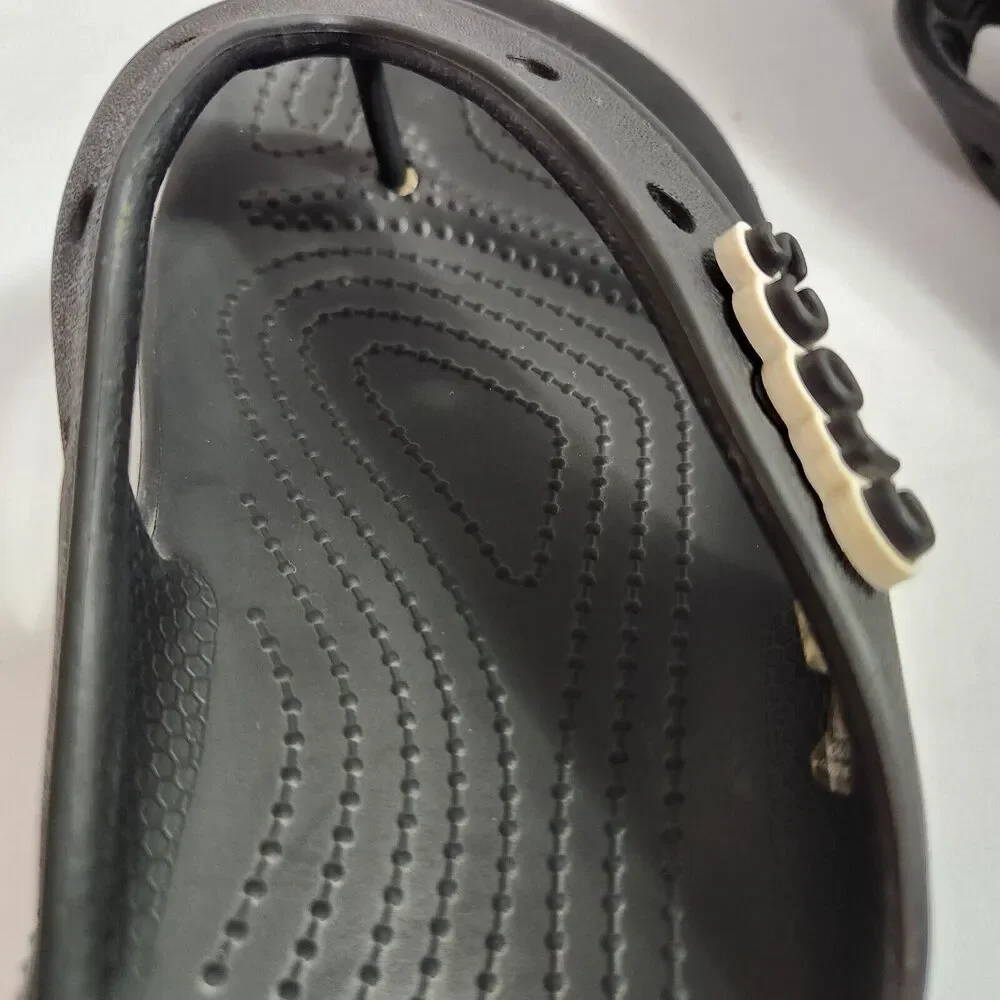 Iconic Crocs Comfort Black Sandals Size M 6 W 8